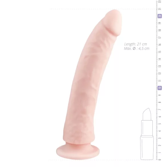 Easytoys - consolador con ventosa - silicona - 21 cm - color natural