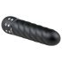 Easytoys Diamond Twirled - vibrador barra texturizada - silicona negra
