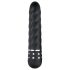 Easytoys Diamond Twirled - vibrador barra texturizada - silicona negra