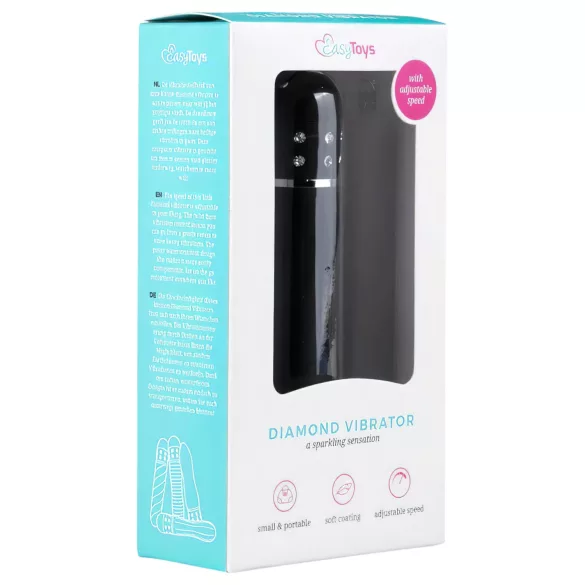 Easytoys - mini consolador vibrador curvo - negro
