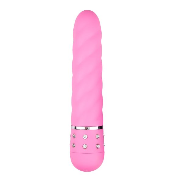 Easytoys Diamond - vibrador barra torcida - silicona rosa