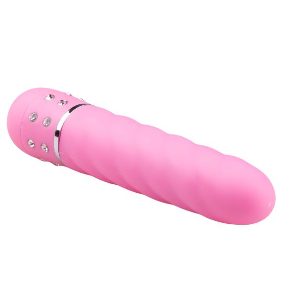 Easytoys Diamond - vibrador barra torcida - silicona rosa
