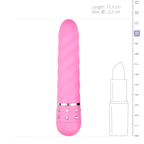 Easytoys Diamond - vibrador barra torcida - silicona rosa