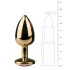 Easytoys Metal No.1 - plug anal con joya lila - metal dorado 2,5cm