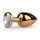 Easytoys Metal No.1 - Plug anal de oro con piedra blanca (2,5 cm)