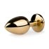 Easytoys Metal No.1 - Plug anal de oro con piedra blanca (2,5 cm)