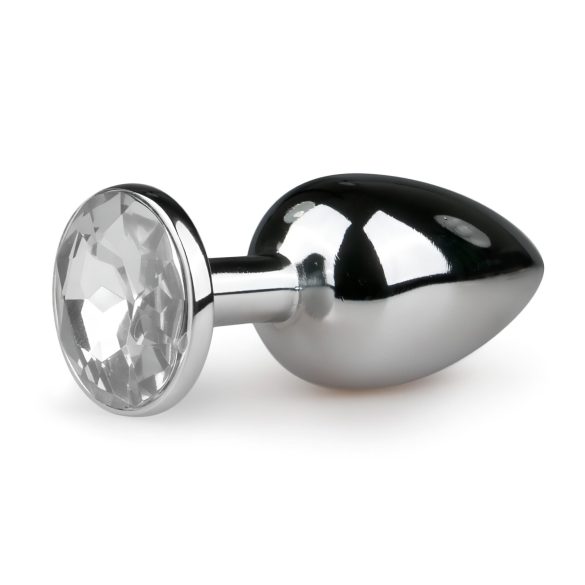Easytoys - plug anal metálico (plateado-blanco)