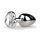 Plug Anal de Metal EasyToys No.2 con Piedra en Forma de Corazón (Plata-Blanco)