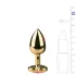 Easytoys - plug anal metálico - joya dorado/rosa - 2,5 cm
