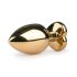 Easytoys Metal No.8 - plug anal con base corazón - oro-rosa (3,5 cm)