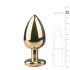 Easytoys Metal No.8 - plug anal con base corazón - oro-rosa (3,5 cm)