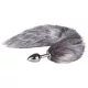 Easytoys Fox NO5 - plug anal de metal con cola de zorro - plateado