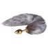 Easytoys Fox NO5 - Plug anal de metal con cola de zorro (dorado-plata)