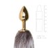 Easytoys Fox NO5 - Plug anal de metal con cola de zorro (dorado-plata)