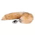 Easytoys Fox NO1 - plug anal metálico con cola de zorro - plateado/rojo