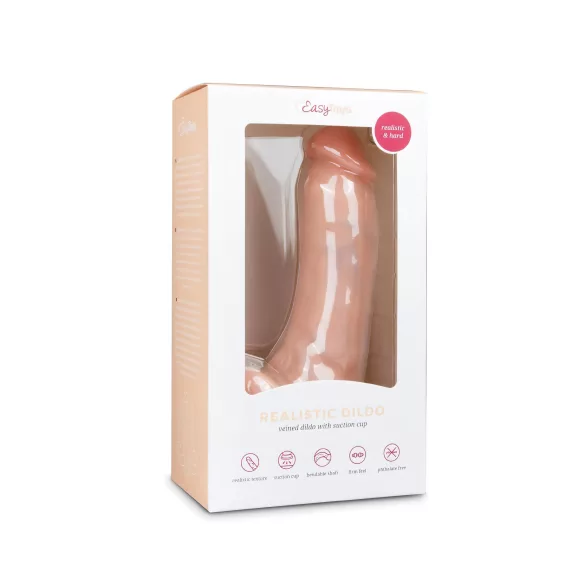 Easytoys - consolador con ventosa y testículos - 20 cm - color natural