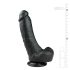 Easytoys - consolador con ventosa y testículos (20 cm) - negro