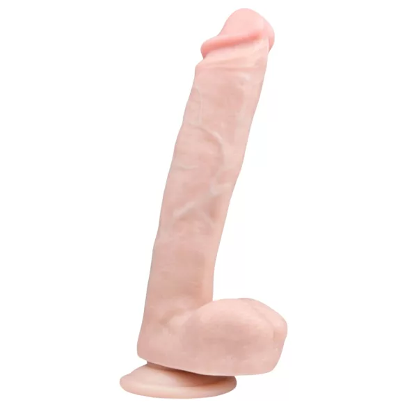 Easytoys - consolador grande con ventosa y testículos - 26,5 cm - color natural