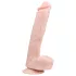 Easytoys - consolador grande con ventosa y testículos - 26,5 cm - color natural