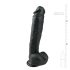 Easytoys - Dildo grande negro con ventosa y testículos (26,5 cm)