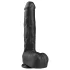 Easytoys - dildo grande con testículos y ventosa - 29,5 cm - negro