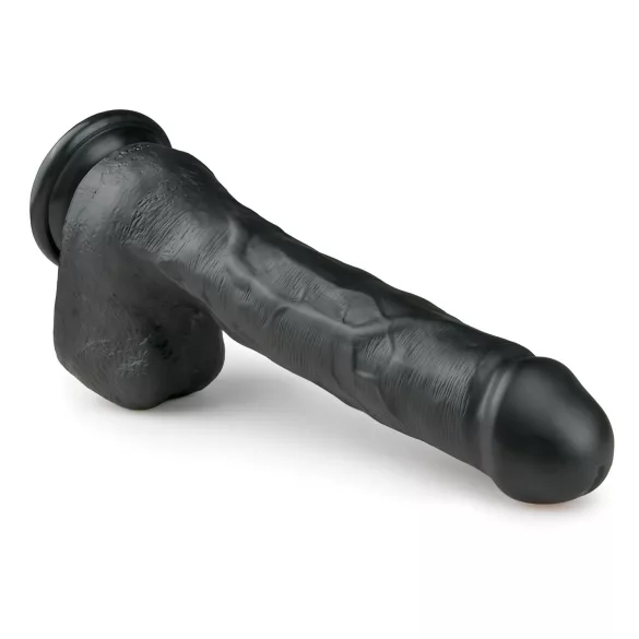 Easytoys - dildo grande con testículos y ventosa - 29,5 cm - negro