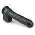 Easytoys - Dildo grande negro con ventosa y testículos (29,5cm)