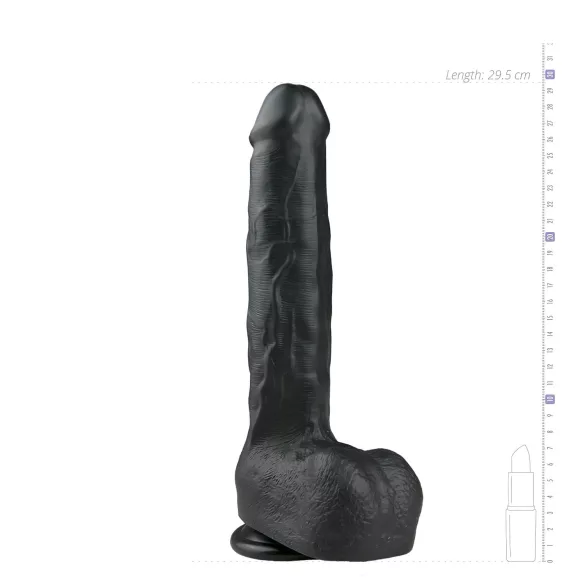 Easytoys - dildo grande con testículos y ventosa - 29,5 cm - negro