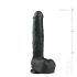 Easytoys - Dildo grande negro con ventosa y testículos (29,5cm)