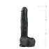 Easytoys - dildo grande con testículos y ventosa - 29,5 cm - negro