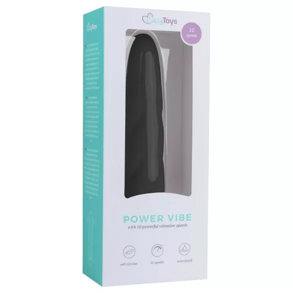 Easytoys Power Vibe - vibrador barra retorcida silicona negra