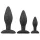 Easytoys Rocket - set de plugs anales - silicona negra - 3 piezas