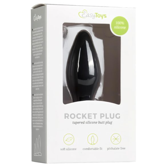 Easytoys - plug anal pequeño - silicona negra