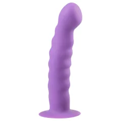 Easytoys - consolador con ventosa ondulado - silicona lila