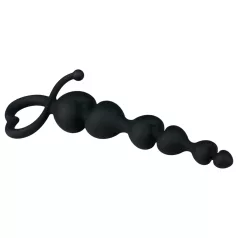 EasyToys - consolador anal con cuentas - silicona negra