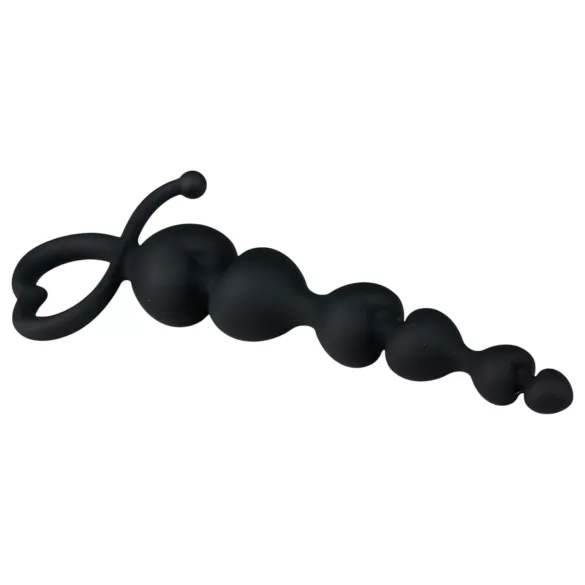 EasyToys - consolador anal con cuentas - silicona negra