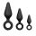 Easytoys - Set de Plugs Anales con Anillo - 3 piezas (negro)