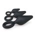 Easytoys - Set de Plugs Anales con Anillo - 3 piezas (negro)