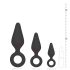 Easytoys - Set de Plugs Anales con Anillo - 3 piezas (negro)