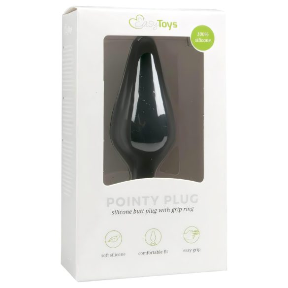 Easytoys - plug anal pequeño - silicona negra