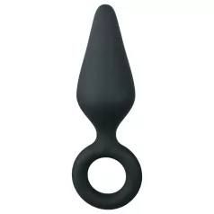 Easytoys - plug anal con anillo - tamaño mediano - negro