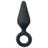 Plug de Punto Easytoys - plug anal con anillo - mediano (negro)