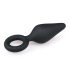 Plug de Punto Easytoys - plug anal con anillo - mediano (negro)