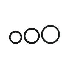   Easytoys - anillo para pene en silicona - set 3 piezas - negro