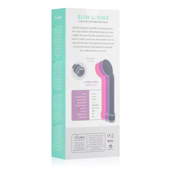 Easytoys Slim - Vibrador punto G - estrecho - silicona rosa