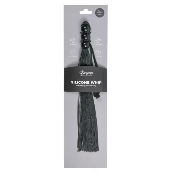 Easytoys - Látigo de silicona - negro