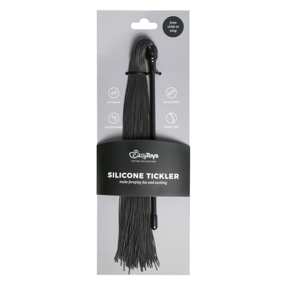 Easytoys Tickler - látigo de silicona picante (negro)