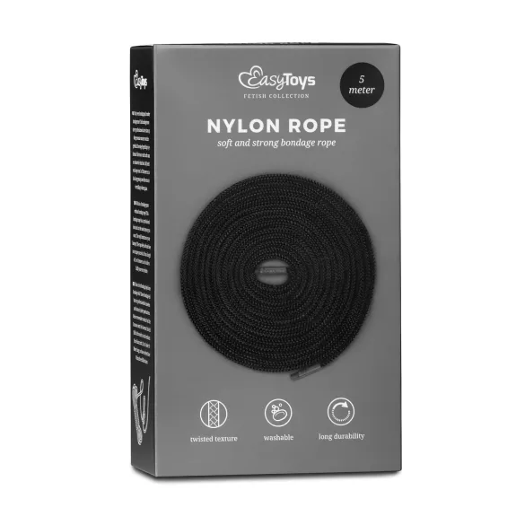 Easytoys Rope - cuerda de bondage (5 m, negra)