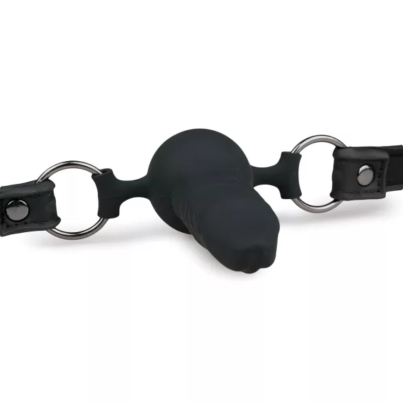 EasyToys - mordaza con dildo interno (negro)