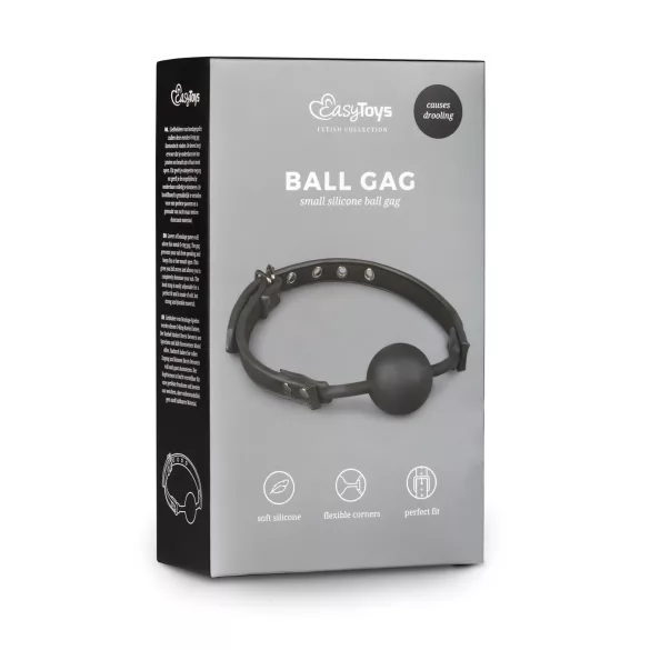 Easytoys - mordaza bola silicona - negro
